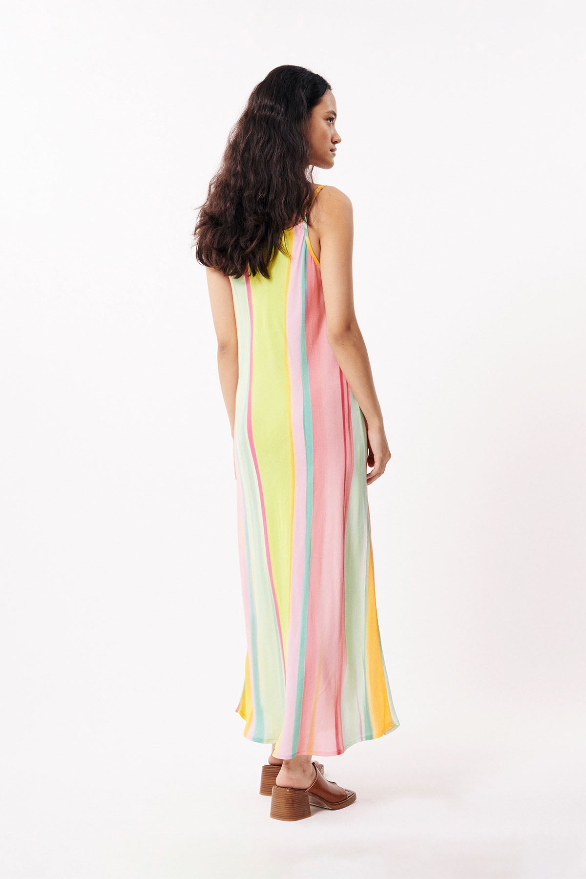 FRNCH - Cika Dress - Diagonal Rainbow - Back