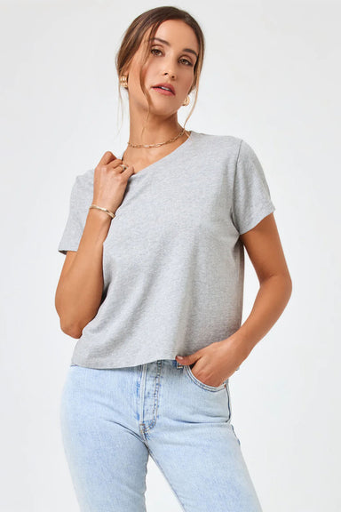 L*Space - All Day Top - Heather Grey - Front