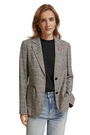 Scotch & Soda - Check Single Breasted Blazer - Prince of Wales - Front