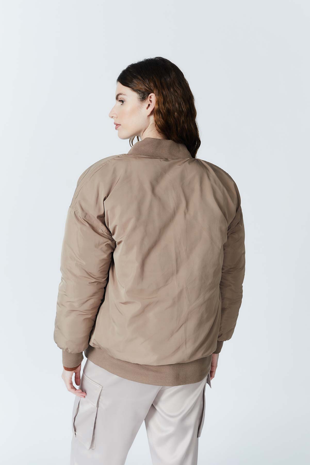 Deluc - Kai Reversible Bomber Jacket - Mink/Mink - Reversed Back