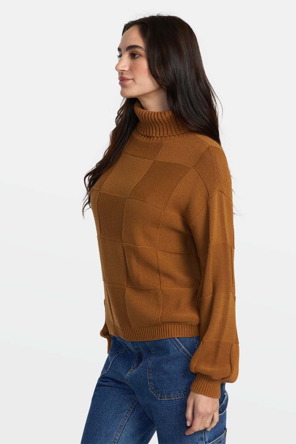 RVCA - Vineyard Sweater - Workwear Brown - Side
