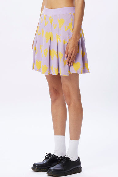 Obey - Carly Pleated Skirt - Digital Lavender Multi- Side