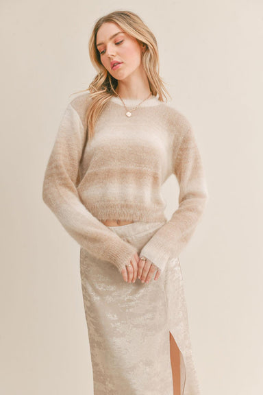 Sage the Label - Reach for the Stars Sweater - Taupe Multi - Front