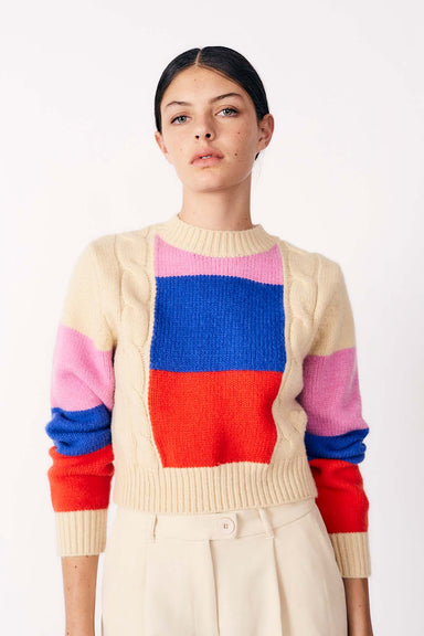 Deluc - Brinsley Colorblock Sweater - Multi - Front