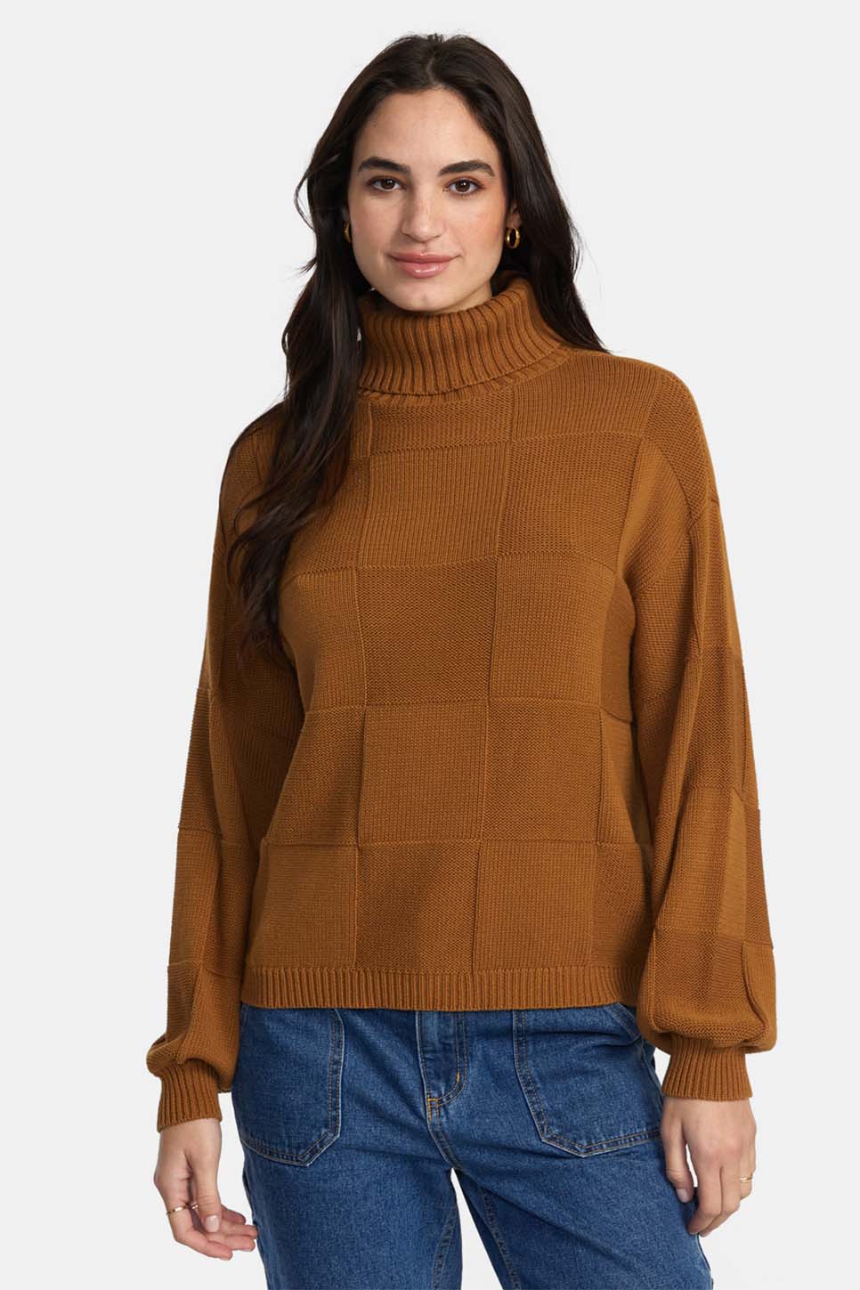 RVCA - Vineyard Sweater - Workwear Brown - Front