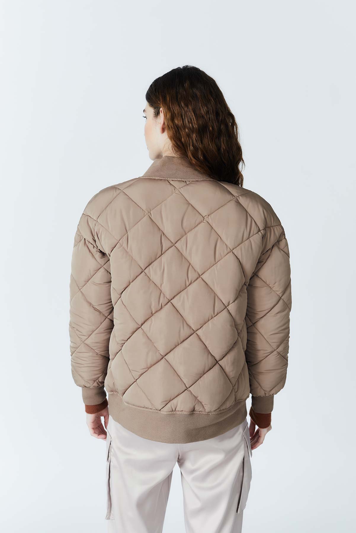 Deluc - Kai Reversible Bomber Jacket - Mink/Mink - Back