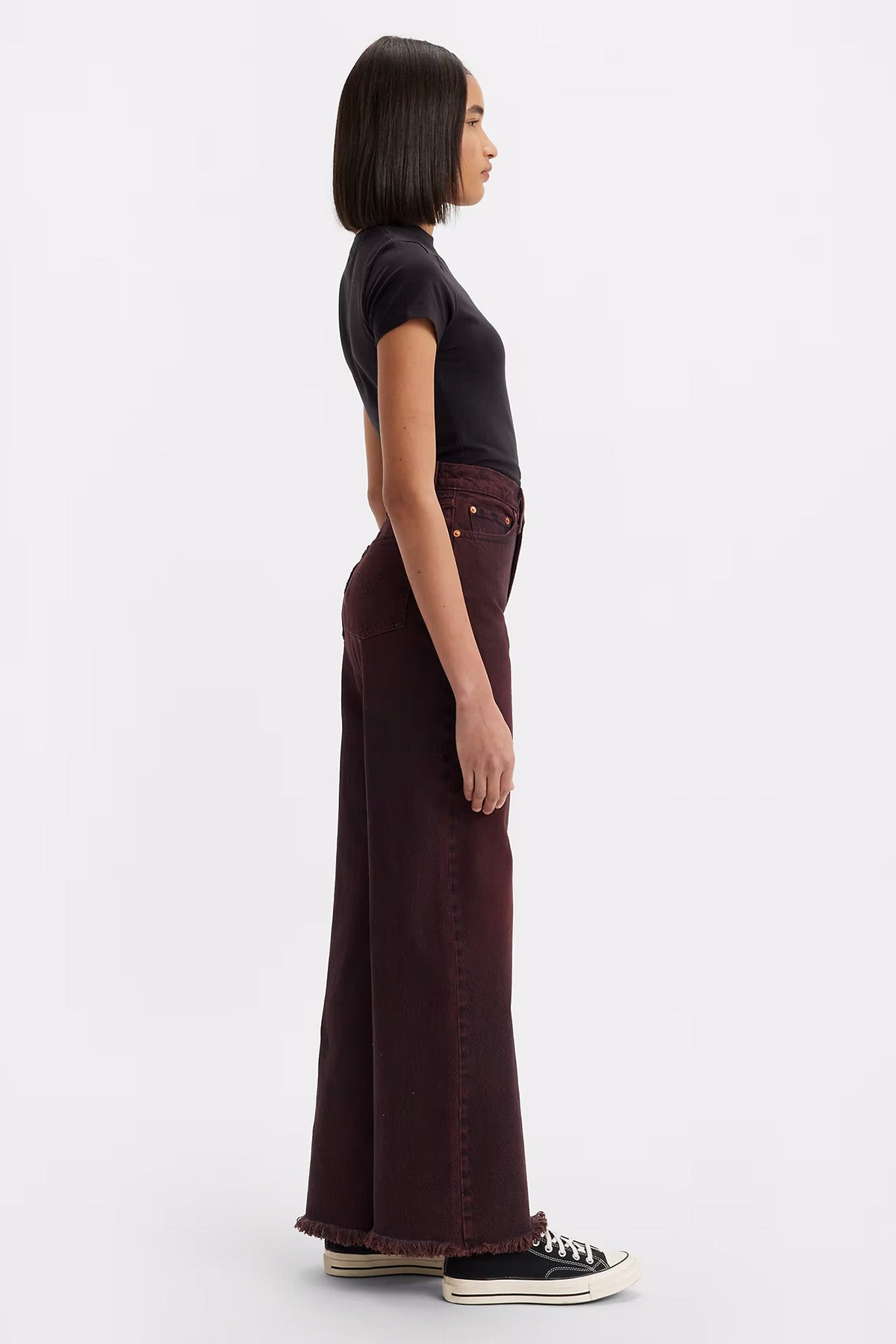 RIBCAGE WIDE LEG - CHERRY CORDIAL — EVRGREEN Clothing