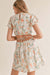 Sadie & Sage - Bloom Brigade Cutout Mini Dress - Ivory Multi - Back
