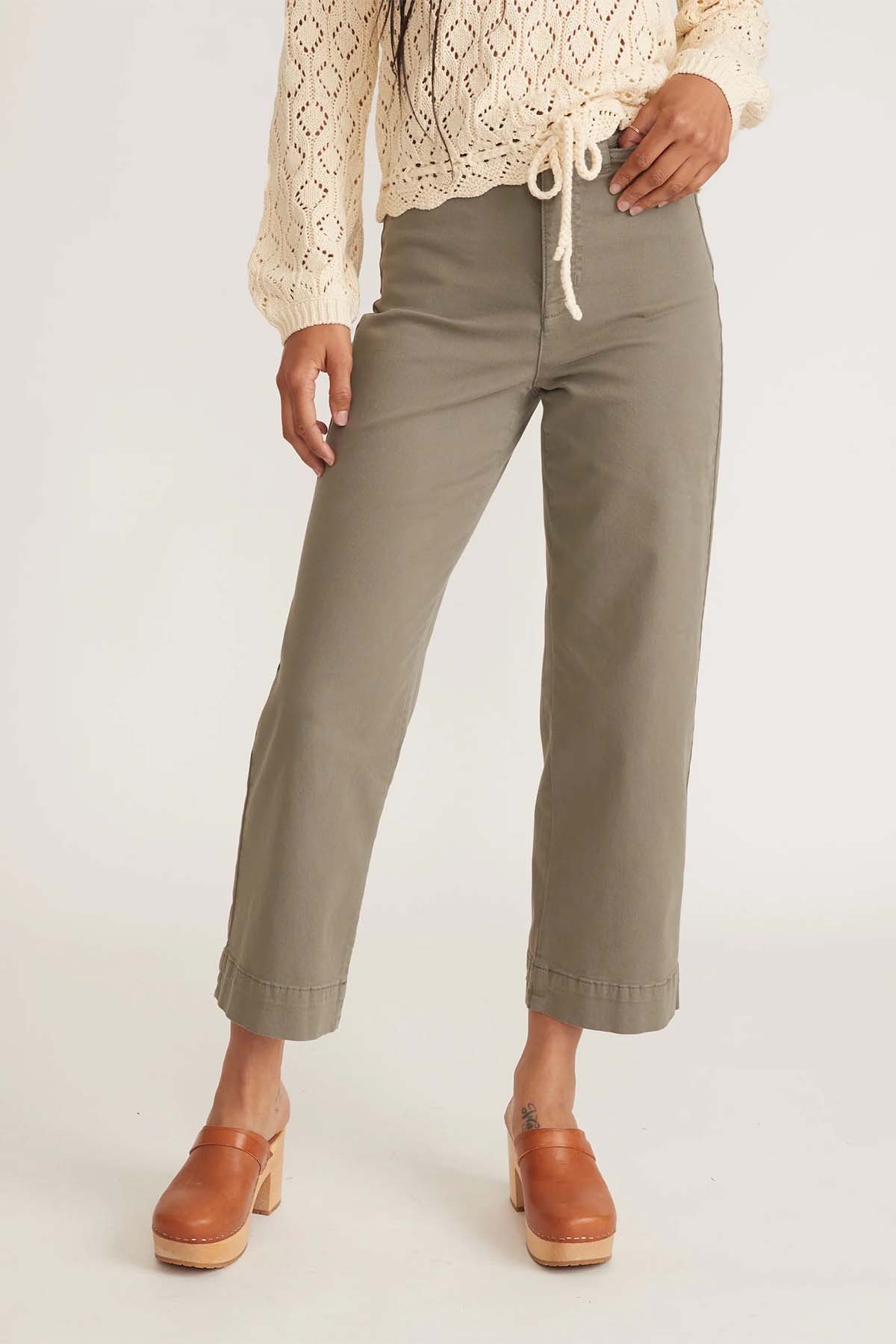 BRIDGET CROP PANT - DUSTY OLIVE