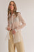 Sage the Label - Blurred Sheer Button Down Shirt - Butter - Front