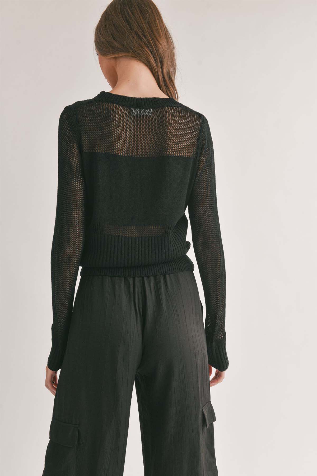 Sage the Label - Something to Desire Sweater - Black - Back