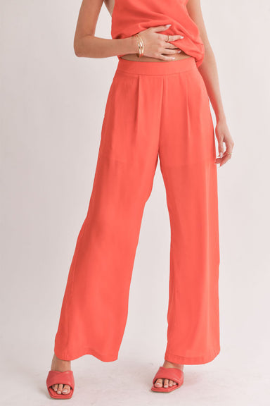 Sage the Label - Dream Skies Wide Leg Pant - Red - Front