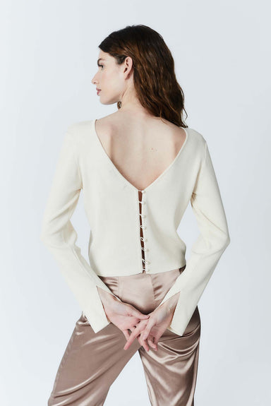 Deluc - Rae Sweater - Ecru - Back