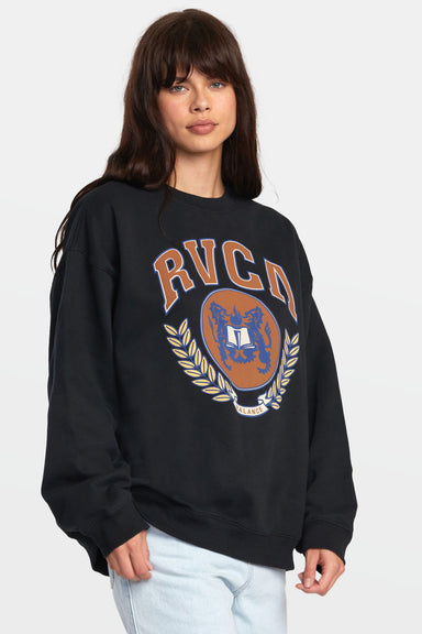 RVCA - Letterman Sweatshirt - RVCA Black - Side