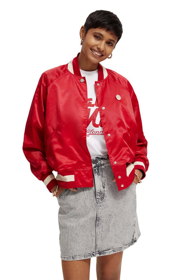 Scotch & Soda - Varsity Bomber Jacket - Amp Red - Front
