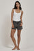 Thrills - Erica Mid Rise Short - Asphalt Grey