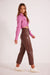 Mink Pink - Lani PU Pants - Chocolate - Side