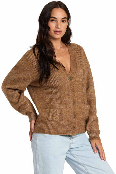 RVCA - Sweetheart Cardigan - Bronze - profile