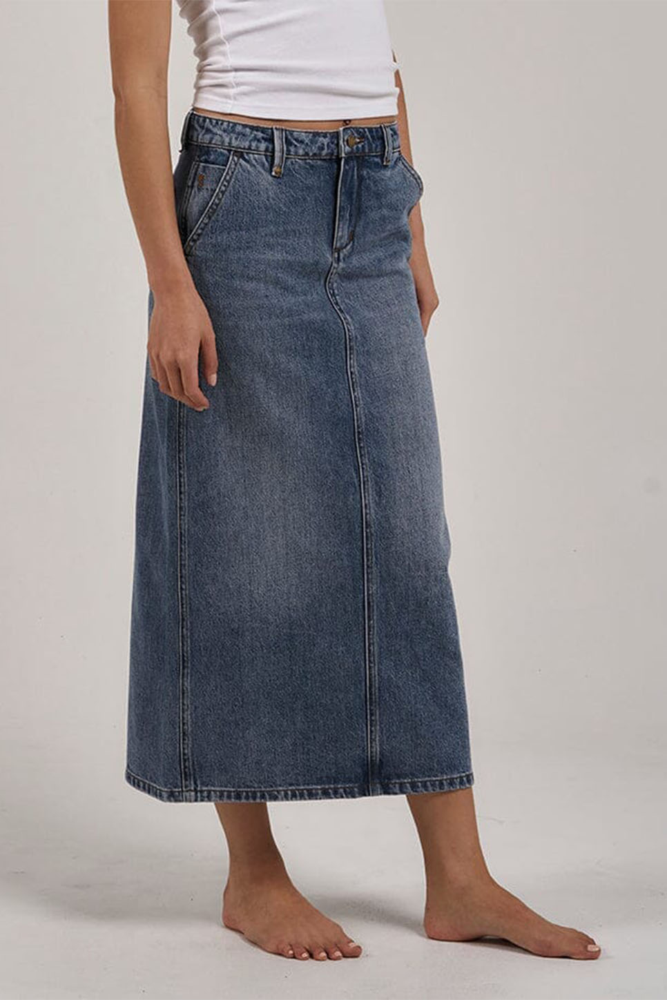 FRANKIE SKIRT - WEATHERED BLUE