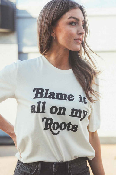 Charlie Southern - Blame it All on My Roots Tee - White/Black