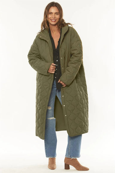 Amuse Society - Comet Coat - Moss - Front