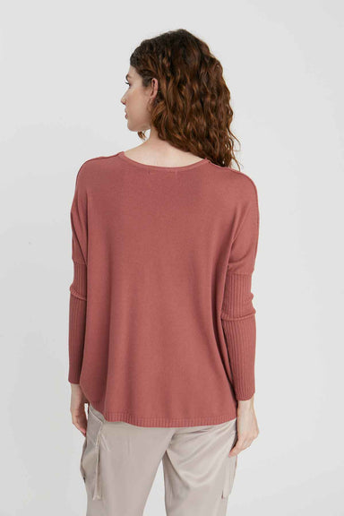 Deluc - Velvet Sweater - Dark Blush - Back