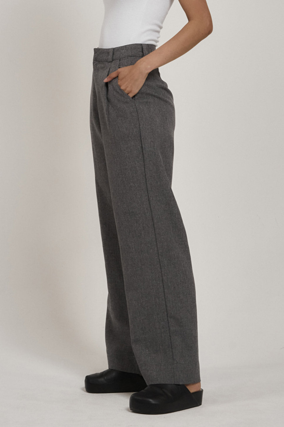 Thrills - Artisan Suiting Pant - Steel Grey - Side