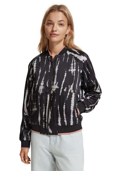 Scotch & Soda - Printed Reversible Bomber Jacket - Tie Dye Rope - Front