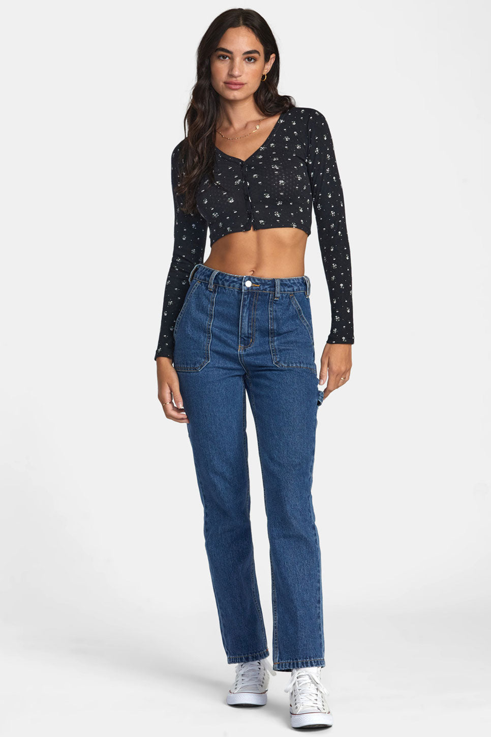 RVCA - Homecoming Top Pointelle - RVCA Black