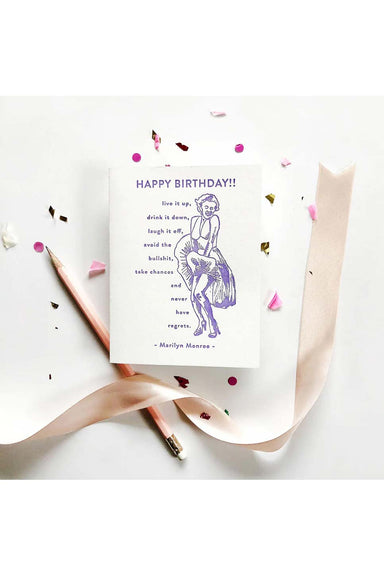 Steel Petal Press - Marilyn Monroe Birthday Card