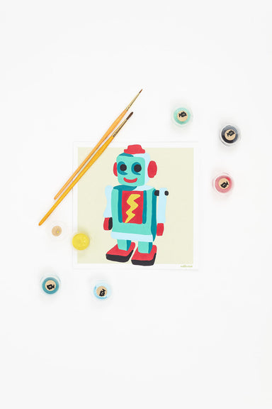 Elle Cree - Kids Mini Retro Bot Paint By Number