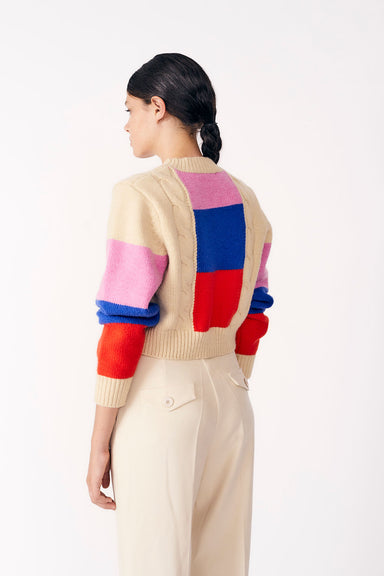 Deluc - Brinsley Colorblock Sweater - Multi - Back
