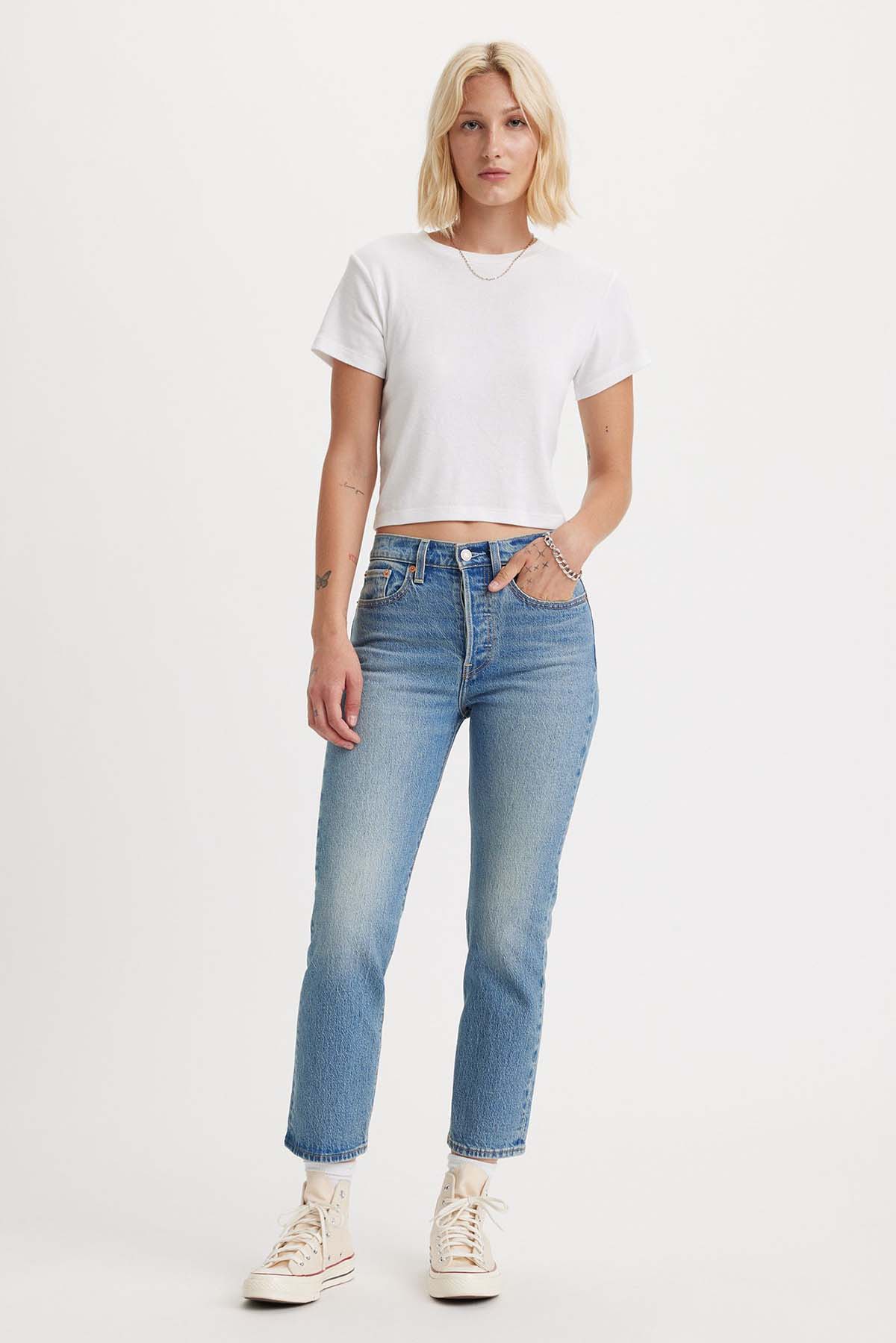 Wedgie Straight Jeans - Blue