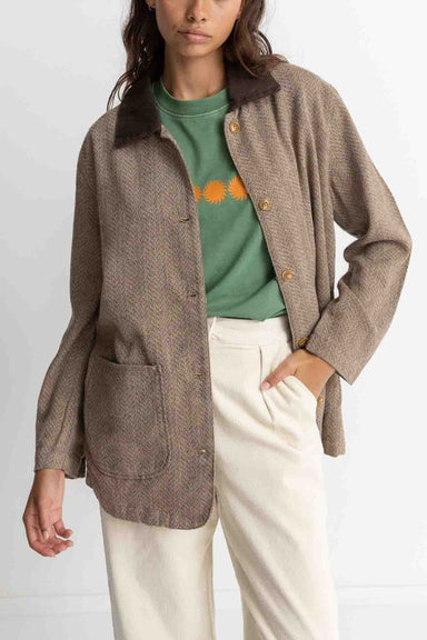 Rhythm - Pearls Chocolate Coat - Almond - Front