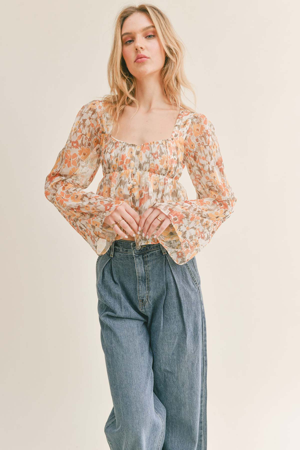 Sage the Label - Forest Bath Top - Ivory Multi