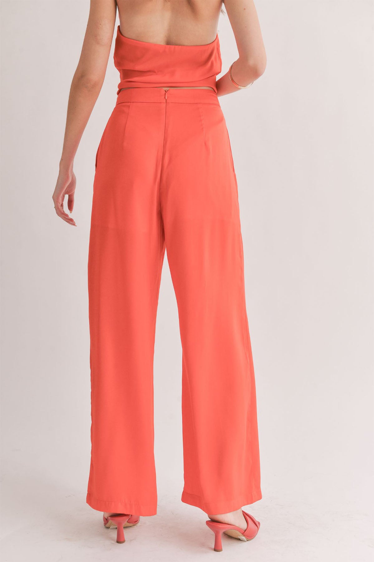 Sage the Label - Dream Skies Wide Leg Pant - Red - Back