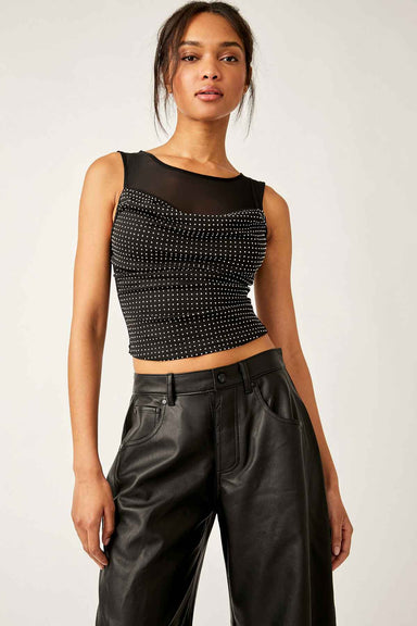 Free People - Mirrorball Top - Black - Front