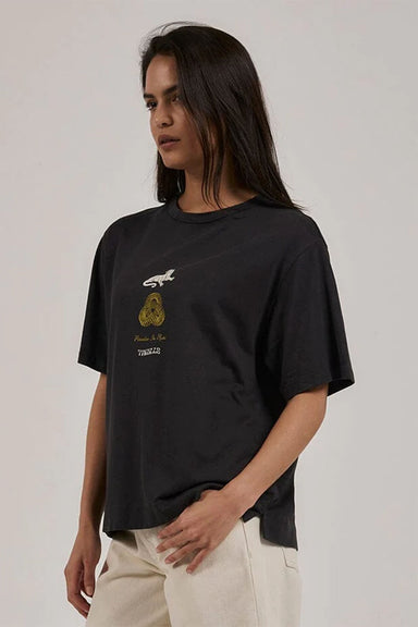 Thrills - Guardian Hemp Box Tee - Washed Black - Profile