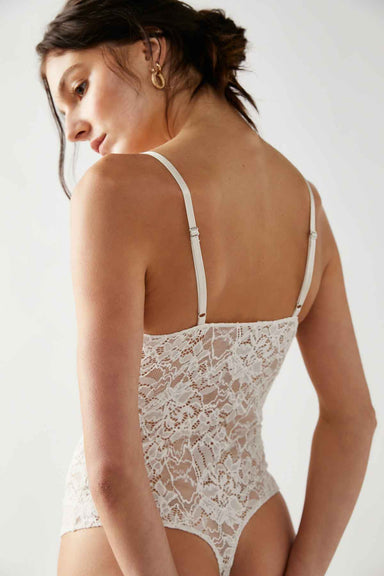 Free People - Lace Night Rhythm Bodysuit - Ecru - Back