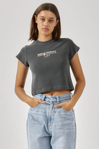 Thrills - Royal Wings Mini Tee - Tarmac - Front