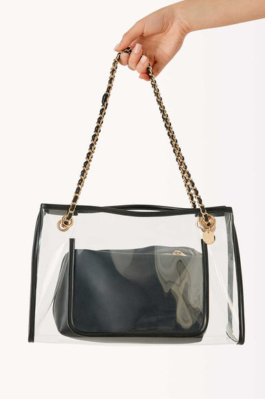 Billini - Cali Tote Bag - Black Clear - Front