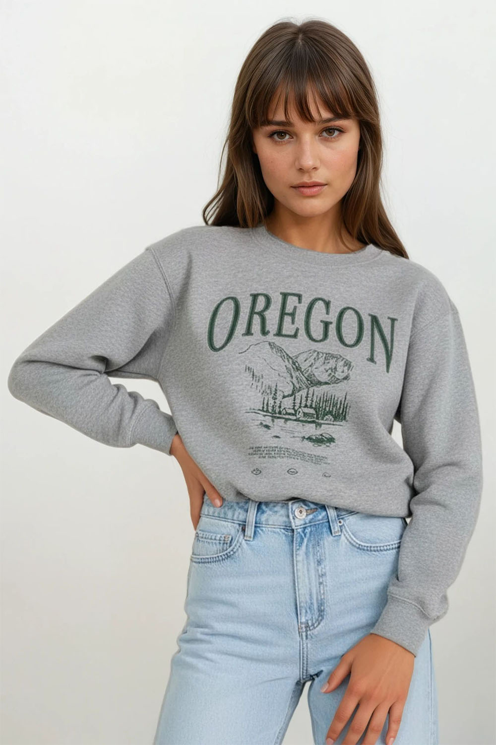Pearl of the West - Cascades Crew - Heather Grey