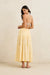Rhythm's Classic Tiered Maxi Skirt in Butter back view