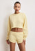 Good American - Terry Cropped Crewneck - Light Ray - Front
