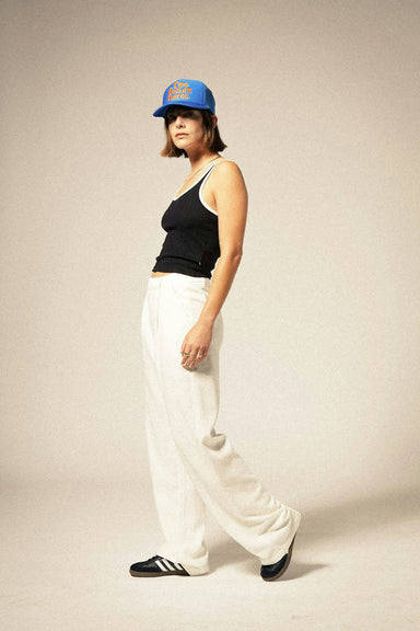 Brixton - Ludlow Trouser Pant - Off White - Side