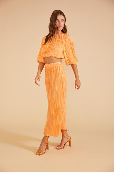 Mink Pink - Livia Midi Skirt - Orange - Side