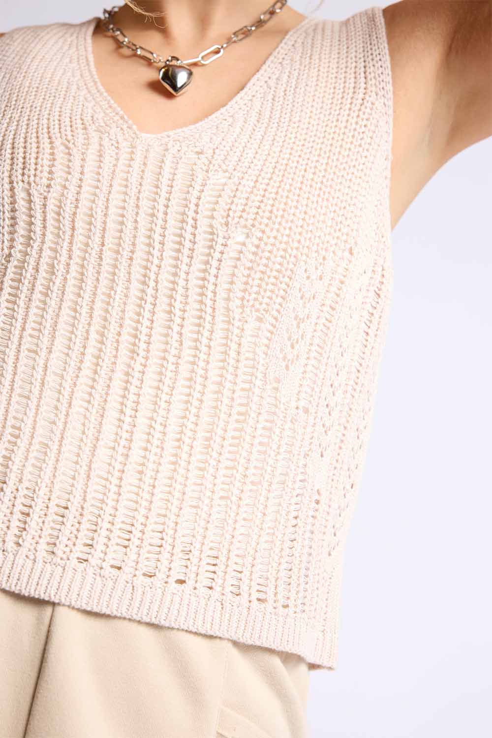 Sage the Label - Simone Sweater Top - Beige - Detail