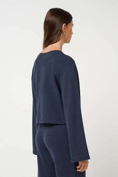 Travis Matthew - Coastal Rib Long Sleeve Top - Navy Blazer - Back
