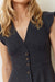 Marine Layer - Camila Midi Dress - Black - Front Detail