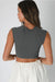 Nikibiki - Exposed Seam Crop Top - Black Pearl - Back